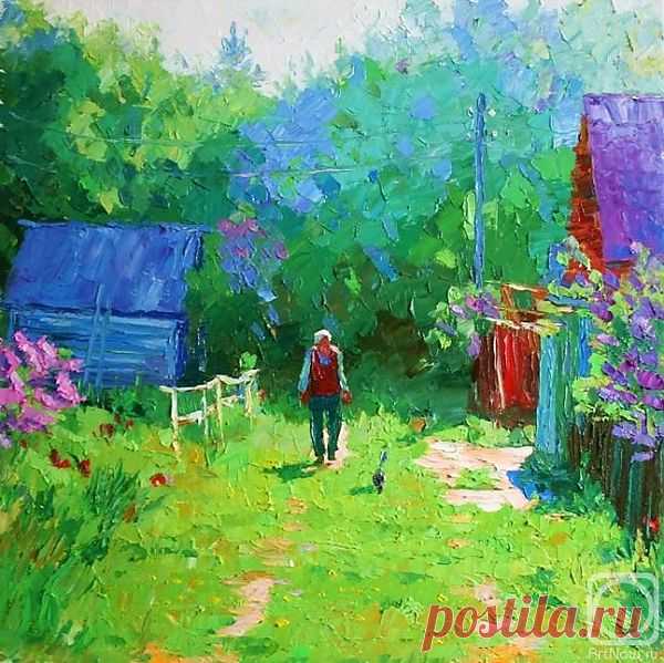 Дачные этюды в мзумрудных тонах. Рудник Михаил Маркович.