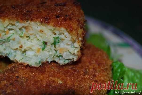 Рыбные котлеты с овощами