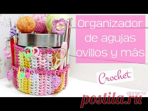 ORGANIZADOR de GANCHILLO para AGUJAS, OVILLOS y MÁS. CROCHET ORGANIZER for HOOKS, MARKERS....