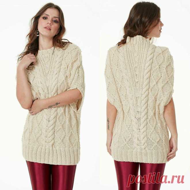 Платье-свитер спицами. Выкройка и схемы – Paradosik Handmade - вязание для начинающих и профессионалов