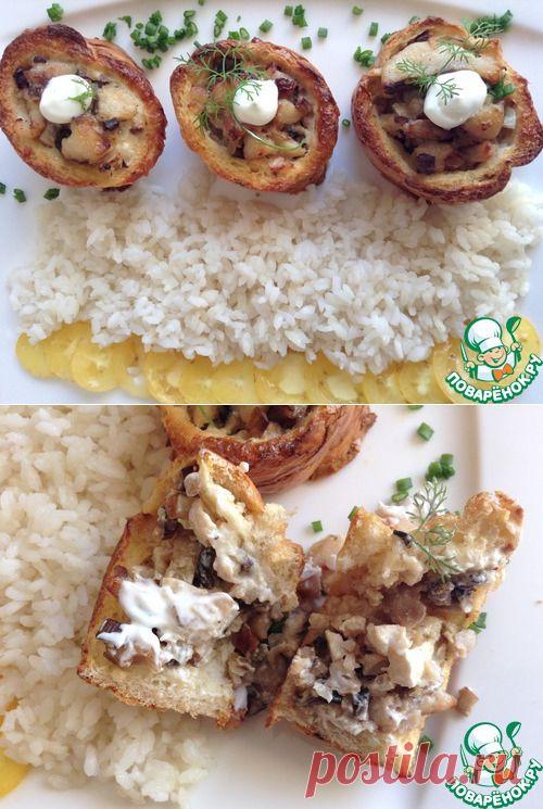 Хрустящие бочонки с сочной рыбкой - кулинарный рецепт