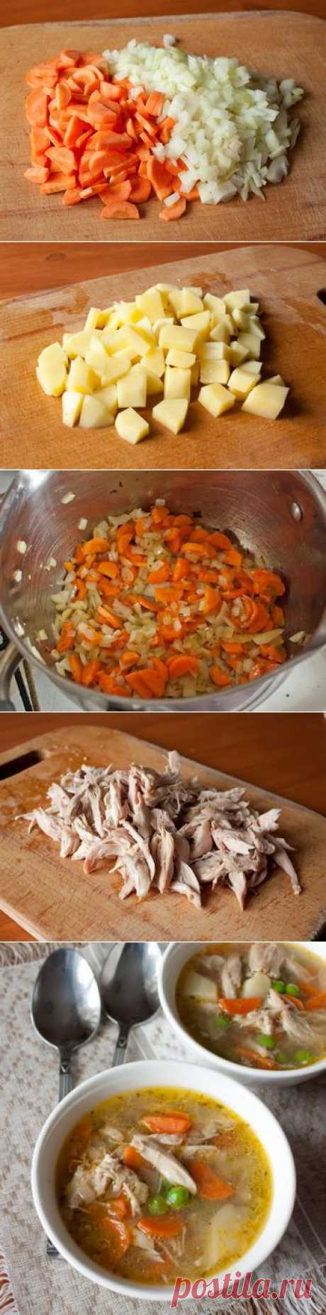 -рецепт куриного супа с горошком