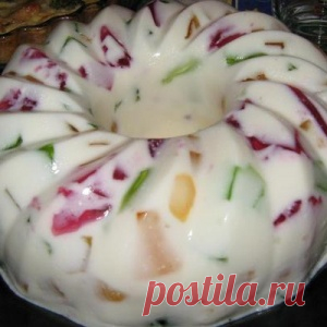 Творожный торт-желе «Битое стекло»