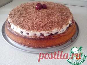 Торт с вишней и кремом маскарпоне - кулинарный рецепт