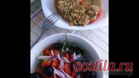 Перцы фаршированные овощами (вегетарианские)