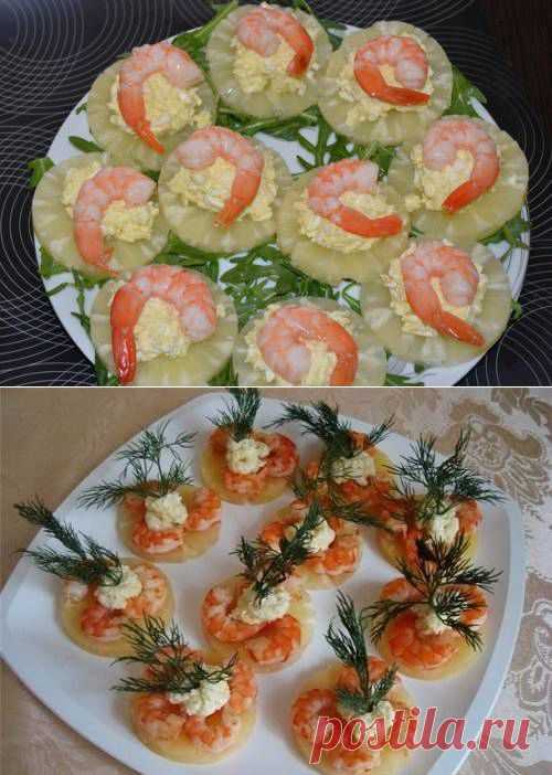 Рецепт быстрой закуски из ананасов с креветками / Простые рецепты