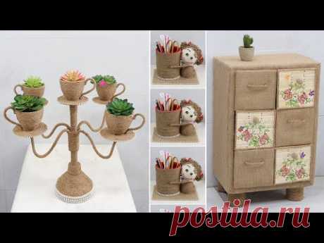 Amazing Reuse Waste Material for Space Saving Ideas | Jute Craft Ideas
