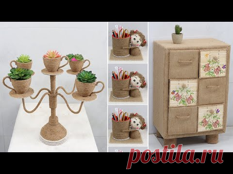 Amazing Reuse Waste Material for Space Saving Ideas | Jute Craft Ideas