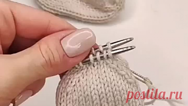 Закрытие петель мыска трикотажным швом