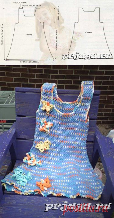 Летнее платье с бабочками