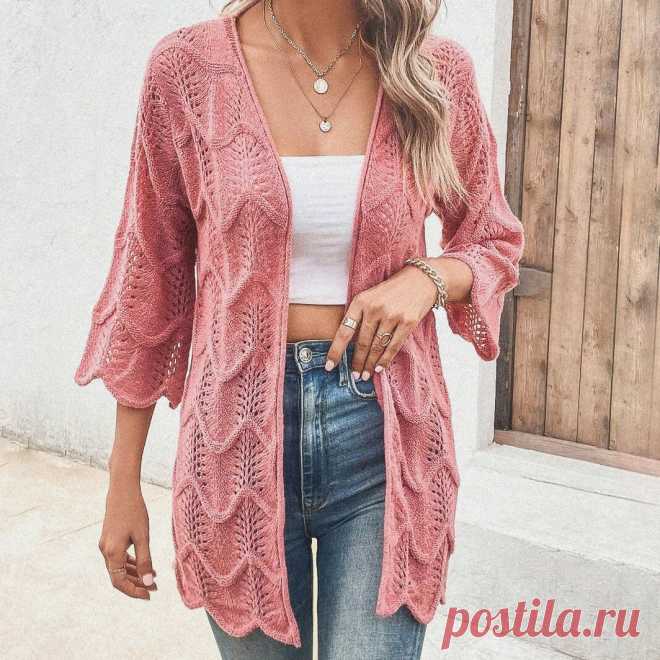 Новые модификации популярного ажура: 4 примера и 4 схемы для вязания спицами | Вяжем вместе! | Дзен