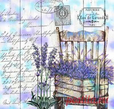 MI MALETA DE RECORTES: Láminas para Decoupage con Aroma de Lavanda