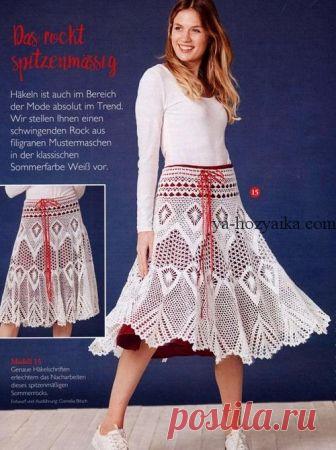 Красивая ажурная юбка крючком. Ажурная юбка крючком схемы