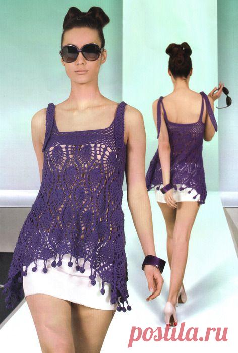 модные подарки для женщин: кружева фиолетовый топ, свободные образцы вязания крючком | сделать ручной работы, вязание крючком, ремесла