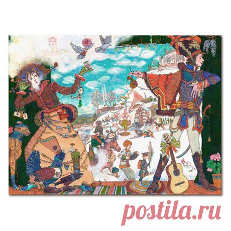 "Гадалка и Гусар" Керамическая плитка 15х20 см - купить по выгодной цене | Artangels.ru