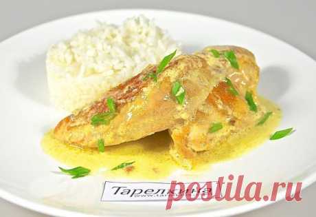 Курица под горчично-сливочным соусом
