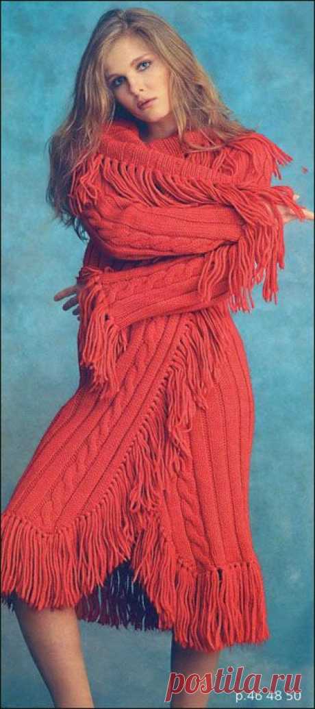 Красное пальто (спицы)