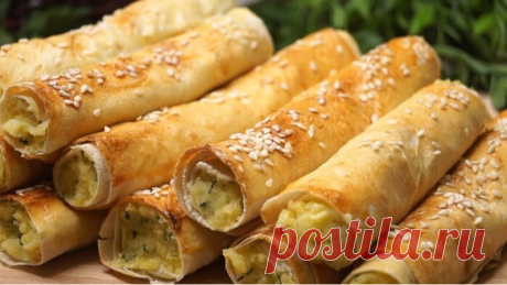 Трубочки из лаваша: закуска на скорую руку, готовлю к ужину или как перекус, например в дорогу | Готовим с Калниной Натальей | Дзен