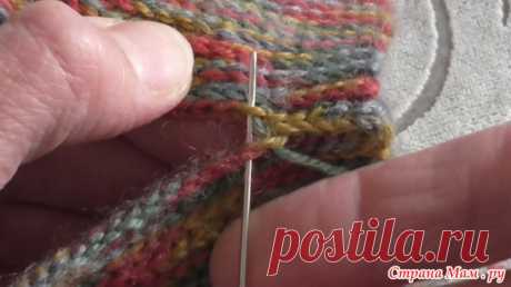 Как сшить ИГОЛКОЙ резинку 1х1, СВЯЗАННУЮ крючком (видео) - Всего лишь две петли - Страна Мам