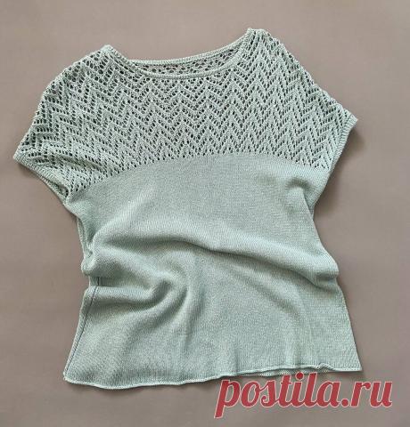 Простой летний топ спицами #twigstop | Free Knitting - вязание спицами и на машине | Дзен