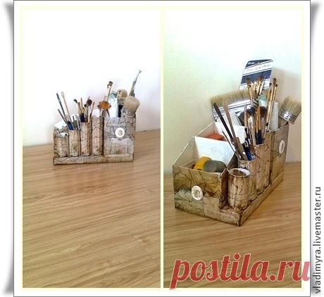 Имитация мраморной поверхности бумагой. МК.