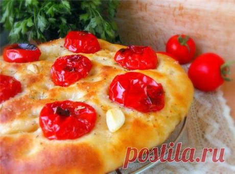 Картофельная фокачча с печеными помидорами. - Простые рецепты Овкусе.ру