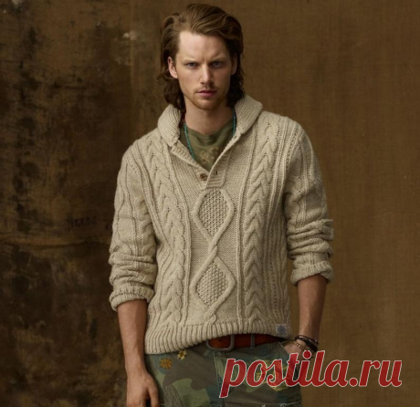 Knit sweater men's Handmade men's pullover Cable knit | Etsy