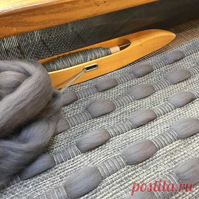 Gorgeous #grey blend on the #loom today. #woven #textile #designer #maker #handwoven #textiles #weaving #techniques #materials #wool #woolroving #Normandy #collection #handmadeinbritain #weaversofinstagram