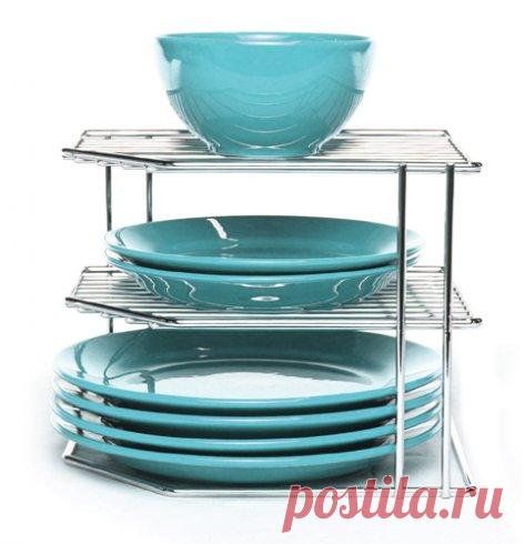 Трехъярусная подставка для посуды, хром, 25 х 25 х 19,5 см — купить по цене от 690 руб.