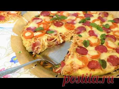 Вкусный ужин для семьи. Необычная и очень вкусная пицца из спагетти.
