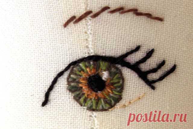 How to embroider eyes