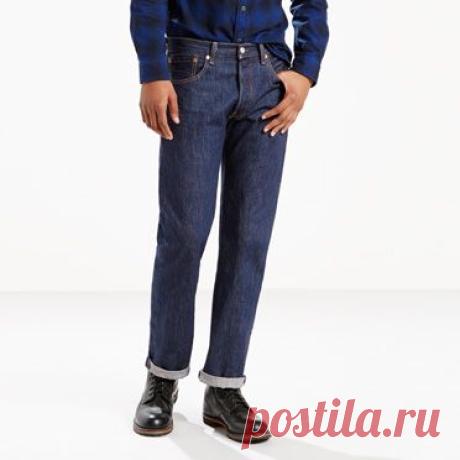 Dark Blue Button Fly 501® Jeans for Men | Levi's®