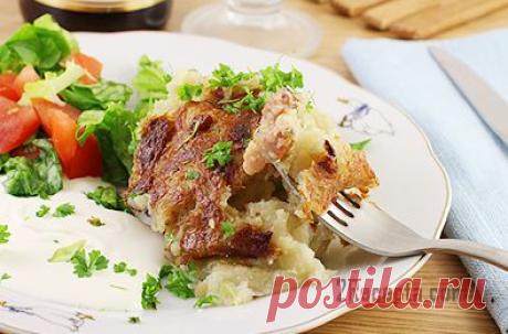 Картофельная бабка со свининой, запеченная в духовке | Вкус жизни
