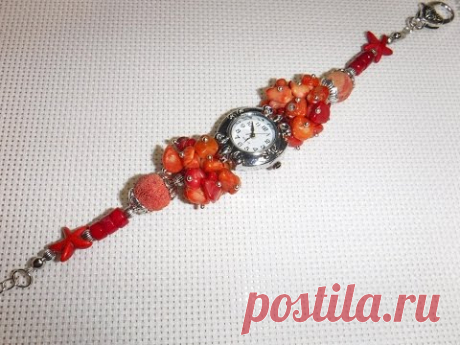 Часы-браслеты. Натуральные камни. Jewellery made of natural stones.