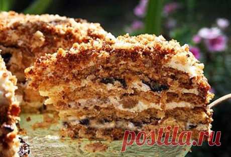 Сметанник с черносливом!!!  
 
Пирог просто тает во рту! Просто, быстро и ОЧЕНЬ ВКУСНО!  
 
Ингредиенты:  
коржи:  
3 яйца  
1 банан  
2/3 ст. сахара  
чуть меньше 1 ст. муки  
200 мл йогурта/простокваши/кефира  
1 ч.л. соды  
 
Крем:  
300 мл жирной, густой сметаны  
сахар по вкусу (я брала пол стакана)  
мелко нарезанный чернослив  
 
Приготовление:  
Смешать все ингредиентs для теста и выпечь 2 коржа (при температуре 180-190 градусов около 15-20 минут). Готовность прове...