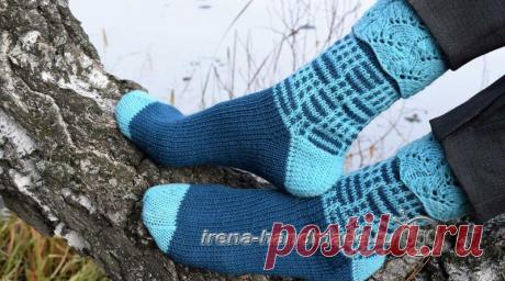 Носки с ажуром «Морозко» (вязание, схемы и фото) - Irena Handmade