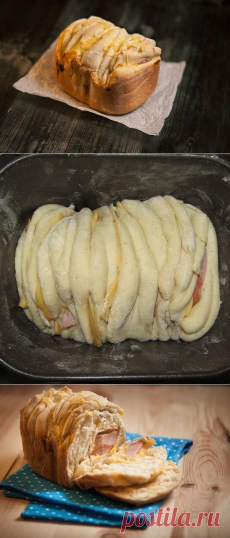 Холостяцкий батон на рождественские праздники (с ветчиной и сыром).