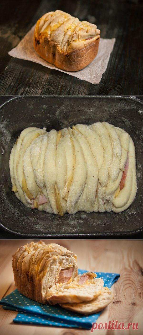 Холостяцкий батон на рождественские праздники (с ветчиной и сыром).