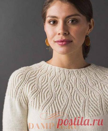 Белый пуловер «Undulating Lines» | DAMские PALьчики. ru
