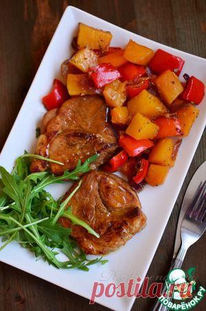 Свинина в яблочном соке с тыквой - кулинарный рецепт