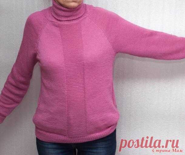Повседневный свитер регланом сверху - Вязание - Страна Мам