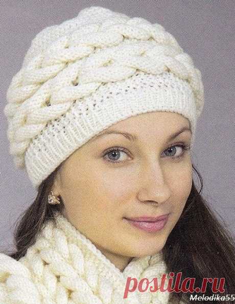 Шапка спицами схема описание. Шапка спицами мастер-класс |