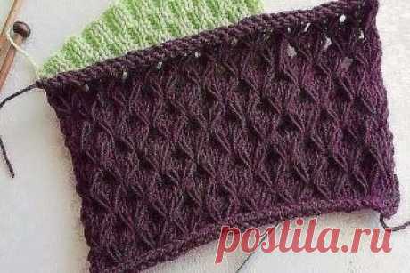 Интересный узор спицами Таким красивым и необычным узором с вытянутыми петлями можно связать любое изделие, в котором вы будете выглядеть великолепно.&nbsp; Рапорт узора 8 петель и 12 рядов. Связать сначала 6 рядов лицевой глади. См. схему с 1-6 ряд.