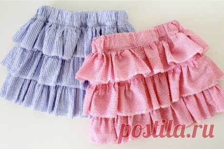 Юбка с рюшами для девочки