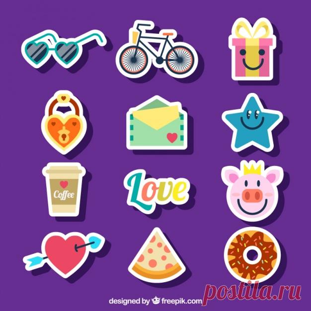Ассортимент красочных наклеек Более миллиона свободных векторов, PSD, фотографии и бесплатные иконки. Эксклюзивные халявы и все графические ресурсы, которые необходимые для ваших проектов