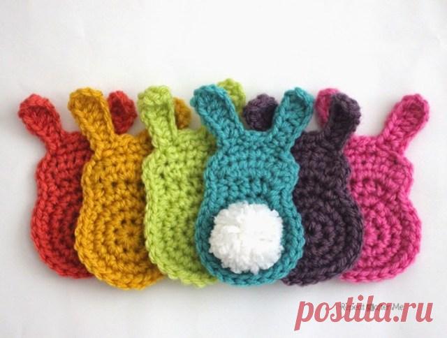 Крючком Кролик Силуэт Аппликации-Повторите Crafter Меня