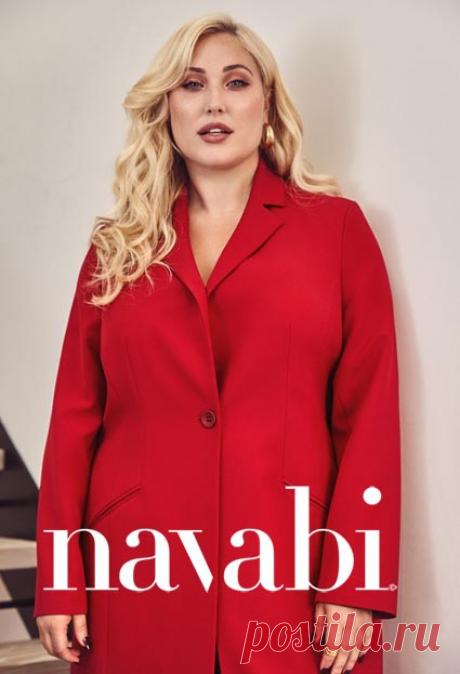 Lookbook женской одежды больших размеров немецкого бренда Navabi зима 2018-2019