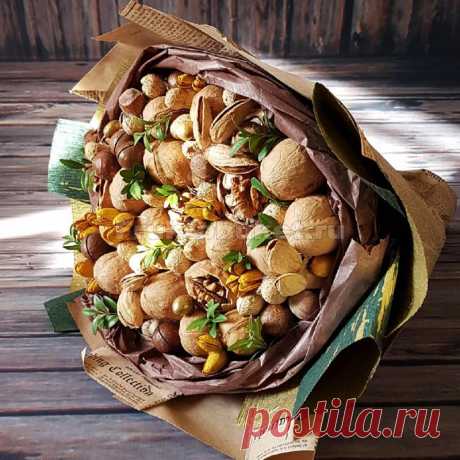 Букеты из орехов (79 фото) - пошаговые инструкции создания букетов для мужчин и женщин