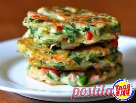 Драники с овощами