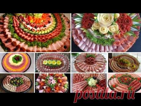 Колбасная нарезка идеи оформления. Голодным не смотреть)) Sausage plate slicing. Ковбасна нарізка.